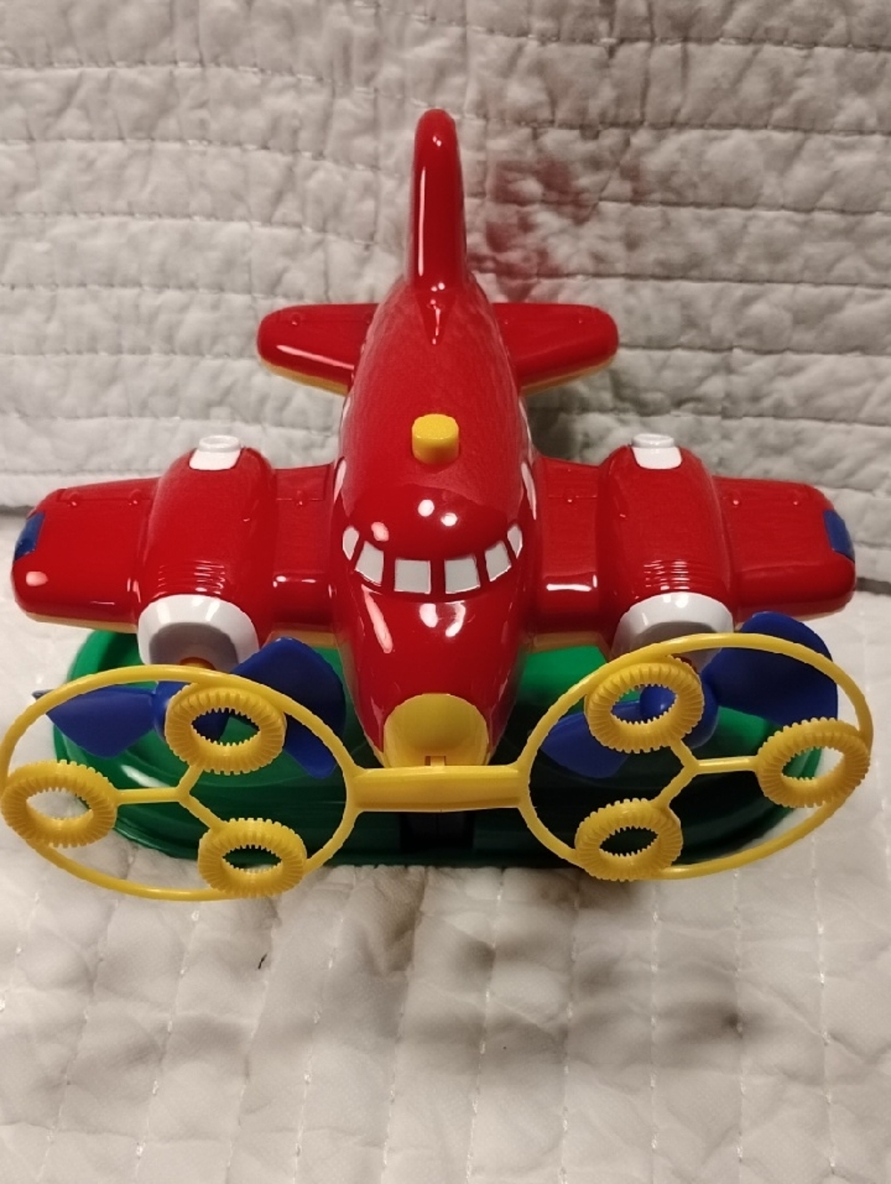 Discovery Toys Double Bubble Airplane Toy with Yellow & Blue Accent New In Box